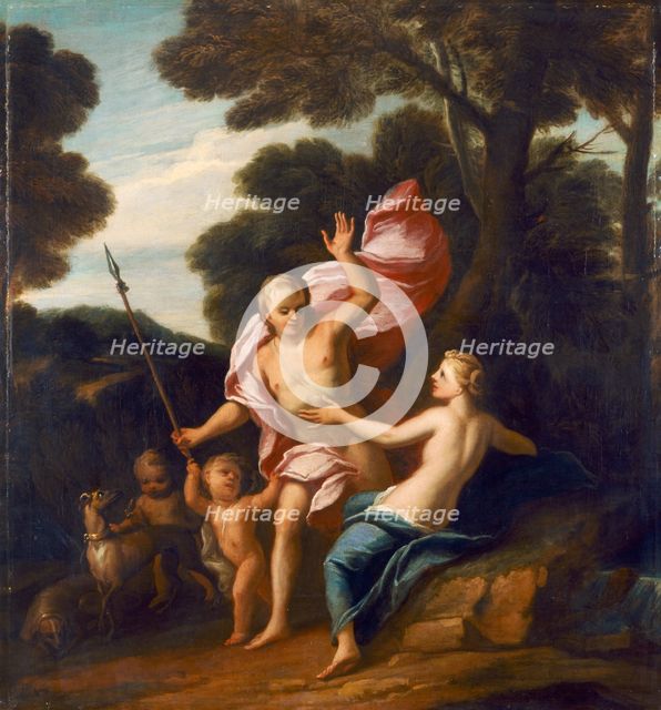 'Venus and Adonis', c1705. Artist: Sir James Thornhill.