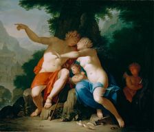 Venus and Adonis, c1718. Creator: Mattheus Terwesten