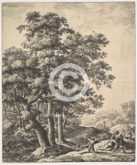 Venus and Adonis. Creator: Anthonie Waterloo.