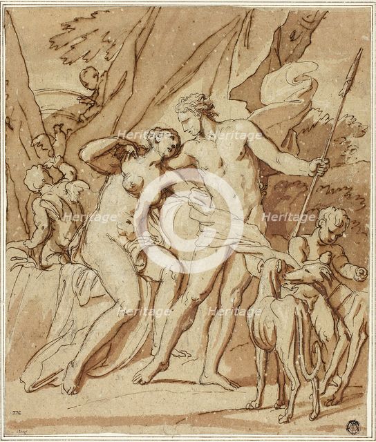 Venus and Adonis, n.d. Creator: Louis Chéron.