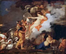 Venus and Aeneas 17th century. Artist: Sébastien Bourdon