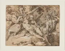 Venus and Bacchus (Without Ceres and Bacchus Venus would Frieze), 1590-95. Creator: Abraham Bloemaert