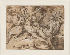 Venus and Bacchus (Without Ceres and Bacchus Venus would Frieze), 1590-95. Creator: Abraham Bloemaert