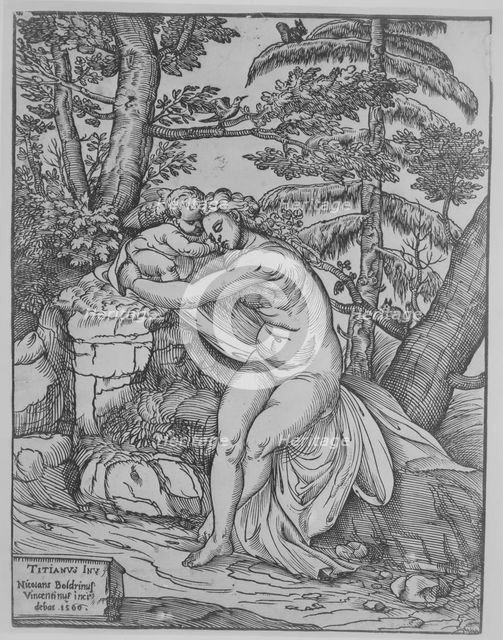 Venus and Cupid, 1566., 1566. Creator: Nicolo Boldrini.