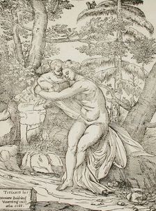 Venus and Cupid, 1566. Creators: Nicolo Boldrini, Titian