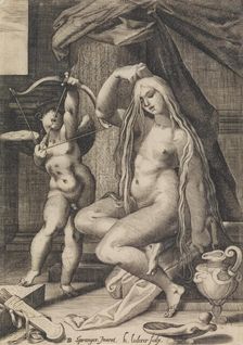Venus and Cupid, 1571-1650. Creator: Sadeler