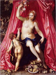 Venus and Cupid, 1600. Creators: Jan Brueghel the Elder, Hendrick van Balen I