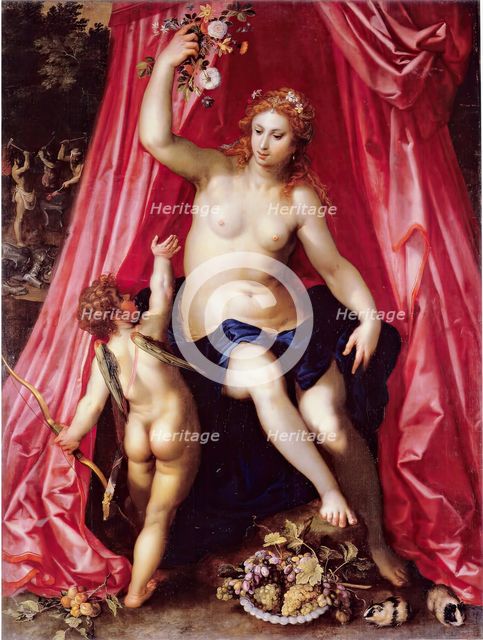 Venus and Cupid, 1600. Creators: Jan Brueghel the Elder, Hendrick van Balen I.