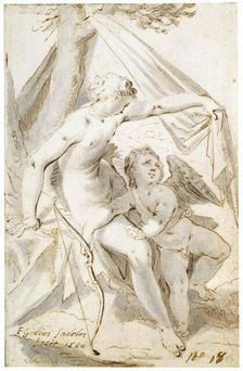 Venus and Cupid 1600. Artist: Aegidius Sadeler II