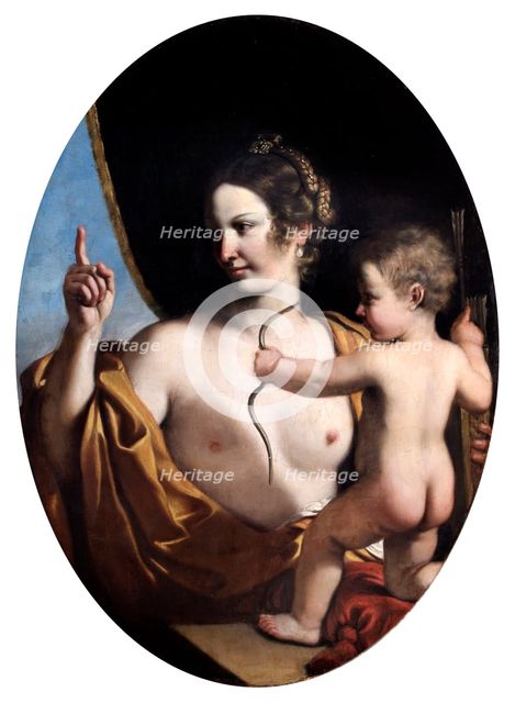 'Venus and Cupid', 1630. Artist: Guercino.