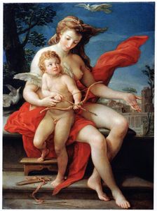 Venus and Cupid 1785. Artist: Pompeo Batoni