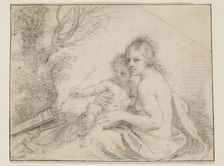Venus and Cupid, 17th century. Creator: Workshop of Guercino