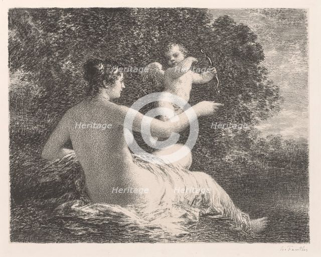Venus and Cupid, 1896. Creator: Henri Fantin-Latour (French, 1836-1904).