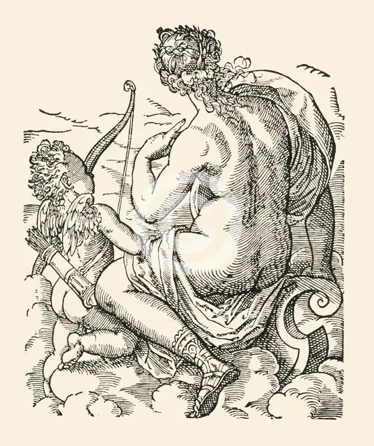 'Venus and Cupid', 1906. Creator: Jost Ammon.
