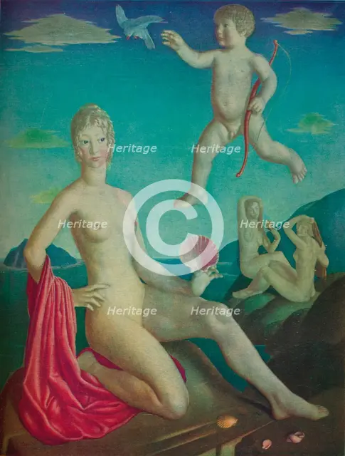 'Venus and Cupid', 1924. Artist: Collin Unwin Gill.