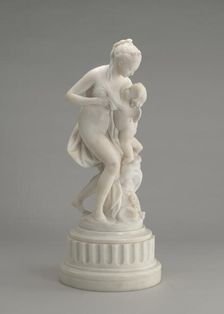 Venus and Cupid, model c. 1770s, carved early 19th century. Creator: Unknown