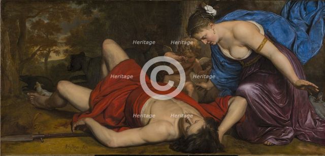 Venus and Cupid Mourning the Dead Adonis.