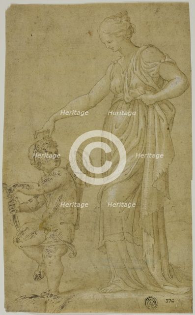Venus (?) and Cupid, n.d. Creator: Unknown.