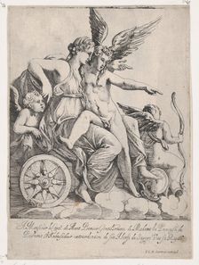 Venus and Cupid on a Chariot, 1607-61. Creator: Pierre Biard