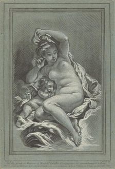 Venus and Cupid on a Dolphin, 1767. Creators: Louis Marin Bonnet, Juste-François Boucher