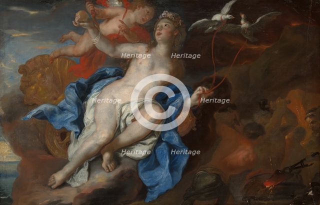 Venus and Cupid at the Forge of Vulcan, 1690/95. Creator: Johann Michael Rottmayr.