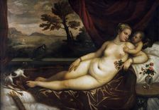 Venus and Cupid, c. 1550. Creator: Titian (1488-1576)