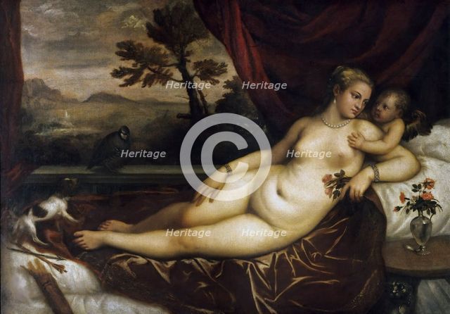 Venus and Cupid, c. 1550. Creator: Titian (1488-1576).