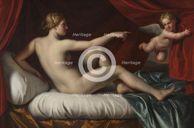 Venus and Cupid, c18th century. Creator: Unknown.