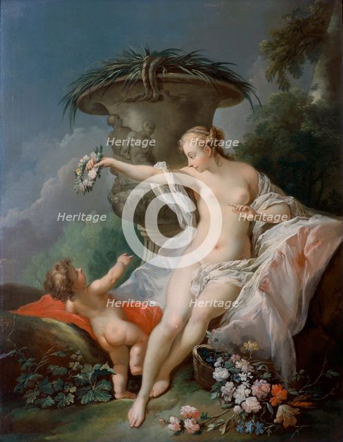 'Venus and Cupid', c18th century. Artist: Unknown.