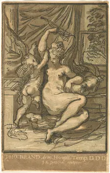 Venus and Cupid with a Bow, 1731. Creator: John Baptist Jackson