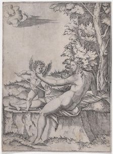 Venus and Eros, ca. 1514-36. Creator: Agostino Veneziano