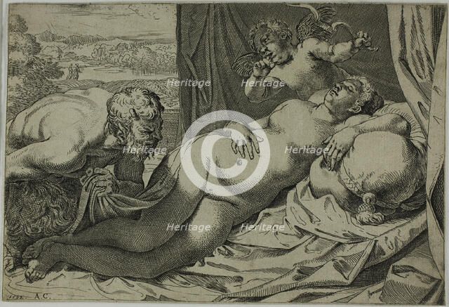 Venus and Satyr, 1592. Creator: Annibale Carracci.