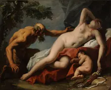 Venus and Satyr. Artist: Ricci, Sebastiano (1659-1734)
