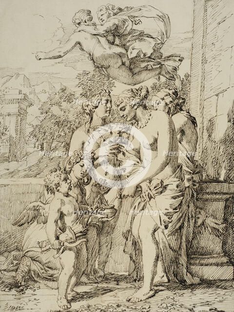 Venus and the Graces prepare Cupid's arrows. Creator: Gerard de Lairesse.