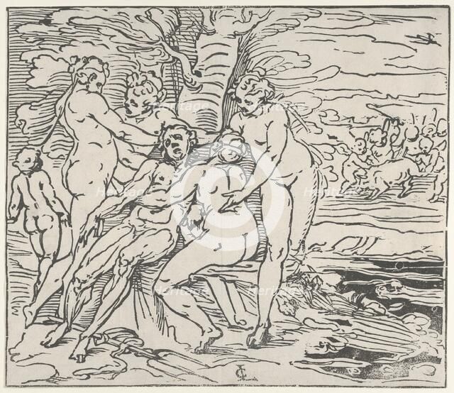 Venus and the Nymphs Lamenting the Death of Adonis, 1560-65. Creator: Luca Cambiaso.