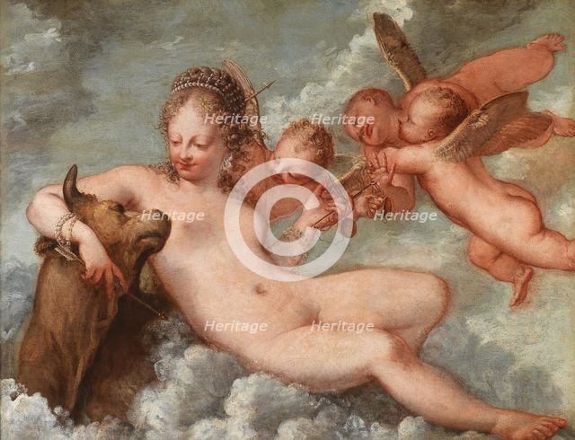 Venus accompanied by Libra and Taurus, 1660s. Creator: Liberi, Pietro (1605-1687).