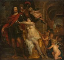 Venus Arming a Warrior, possibly Johan Maurits at the Forge of Vulcan, c.1644. Creator: Thomas Willeboirts