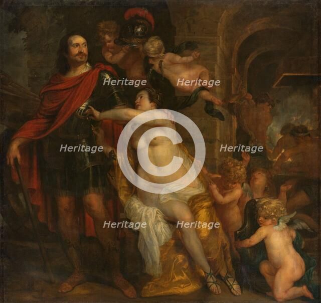 Venus Arming a Warrior, possibly Johan Maurits at the Forge of Vulcan, c.1644. Creator: Thomas Willeboirts.