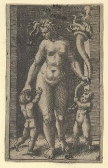 Venus attended by cupids, ca. 1500-1534. Creator: Marcantonio Raimondi