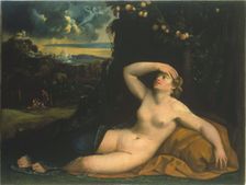 Venus awakened by Cupid