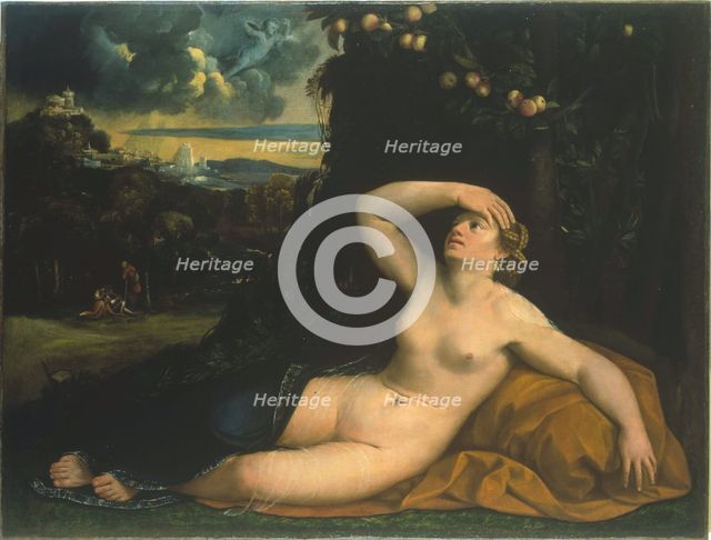 Venus awakened by Cupid.