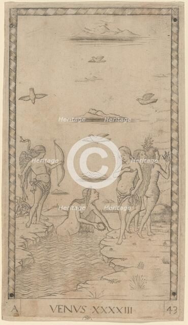 Venus, c. 1465. Creator: Master of the E-Series Tarocchi.