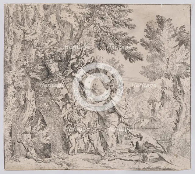 Venus giving arms to Aeneas, ca. 1638-40. Creator: Pietro Testa.