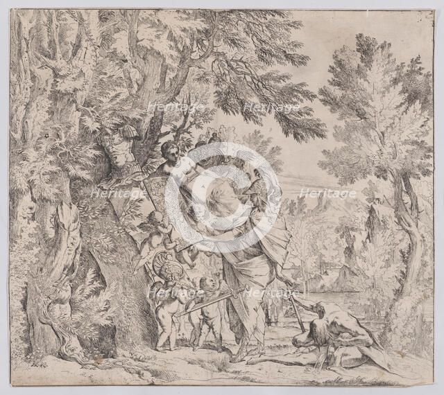 Venus giving arms to Aeneas, ca. 1638-40. Creator: Pietro Testa.