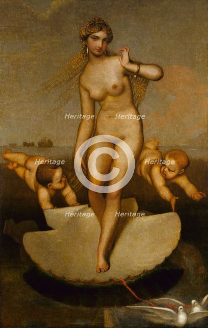 Venus Guiding Eneas and the Trojans to the Latin Shore, 1862. Creator: William Page.