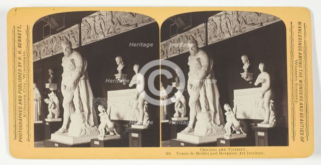 Venus de Medici and Herkales; Art Institute, 1893. Creator: Henry Hamilton Bennett.