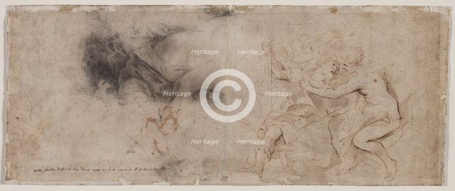 Venus Disarming Mars, Drapery Study, c. 1632/35. Creator: Peter Paul Rubens (Flemish, 1577-1640).