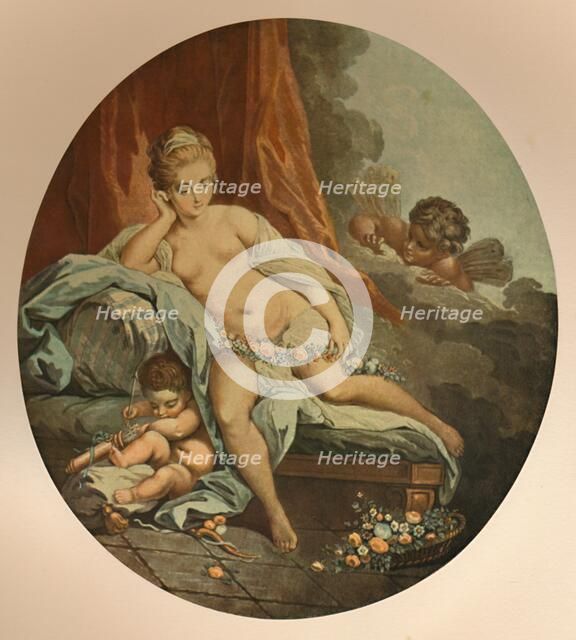 'Venus en Reflexion', (Venus in Thought), c1785, (1913). Artist: Jean Francois Janinet.