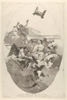 Venus entrusting Cupid to Time, 1758-80. Creator: Giovanni Domenico Tiepolo