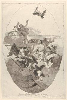 Venus entrusting Cupid to Time, 1758-80. Creator: Giovanni Domenico Tiepolo